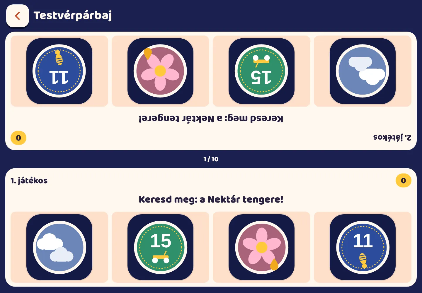 Képernyőkép a Space Wiki alkalmazásból: Két játékos, egy tablet